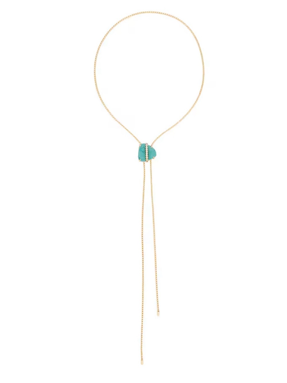 Turquoise Bolo Lariat Necklace in Turquoise